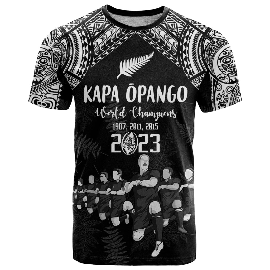 NZ Rugby T-Shirt Kapa Opango Maori Haka With Years of The All Black Champions Graphic Tee