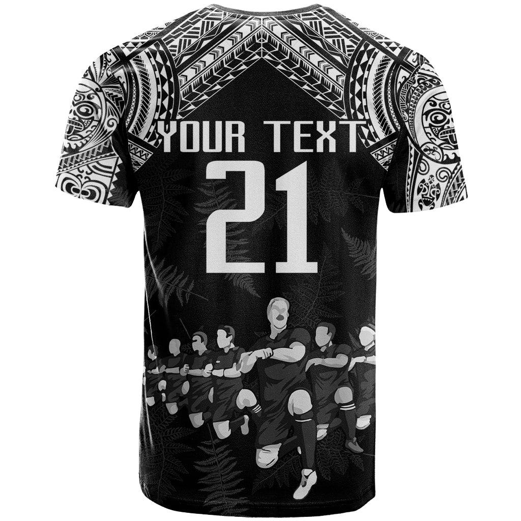 Custom NZ Rugby T-Shirt Kapa Opango Maori Haka With Years of The All Black Champions Graphic Tee