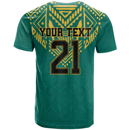Jamaica Tribal Custom Football T-Shirt Green Style Graphic Tee