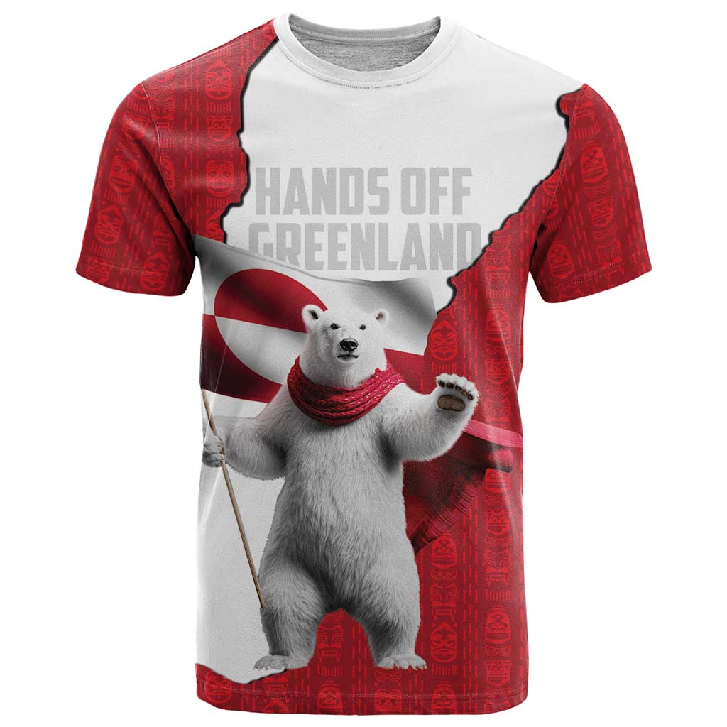 Hands Off Greenland Personalized T-Shirt Poland Bear with Flag Graphic Tee