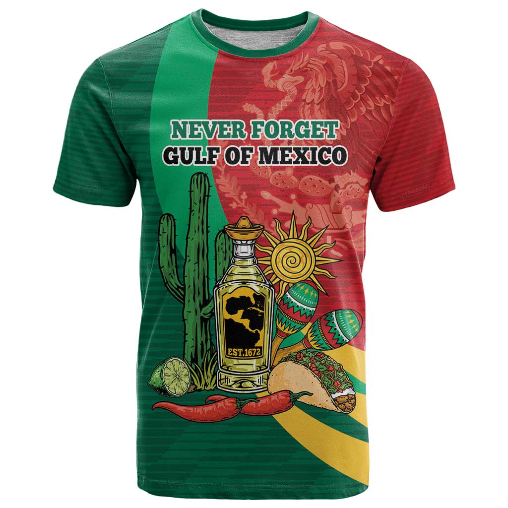 Gulf of Mexico Since 1672 Personalized T-Shirt Mexican Tequila and Tacos Graphic Tee