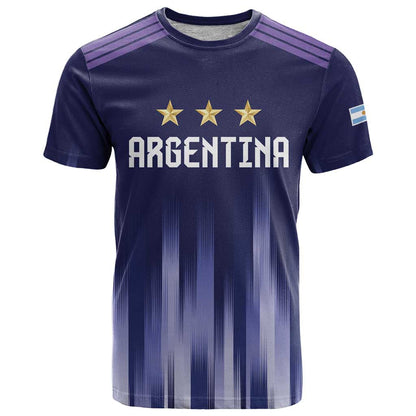 Argentina Football Custom T-Shirt Vamos La Albiceleste Vintage Graphic Tee