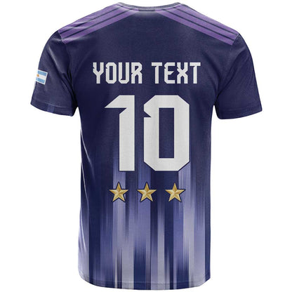 Argentina Football Custom T-Shirt Vamos La Albiceleste Vintage Graphic Tee