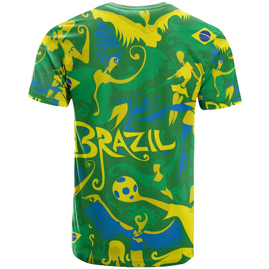 Brazil Ordem e Progresso T-Shirt Native Brasil Mixed Together Graphic Tee