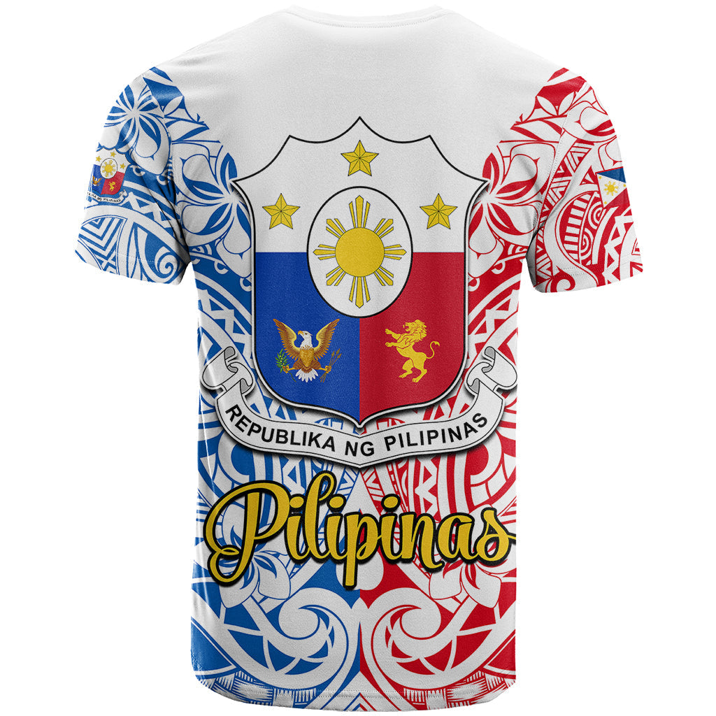 125th Independence Anniversary Philippines T-Shirt Polynesian Pilipinas Flag Style - White Graphic Tee