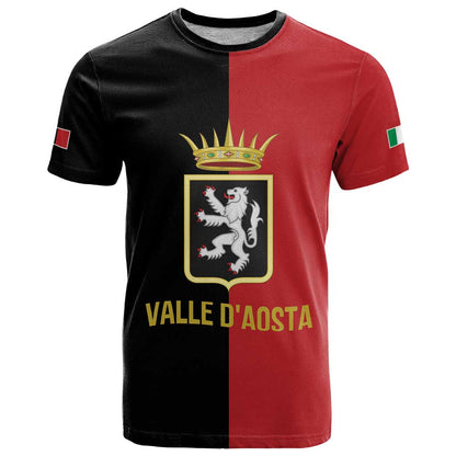 Personalized Italy Aosta Valley T-Shirt Inspiration Flags Style Graphic Tee