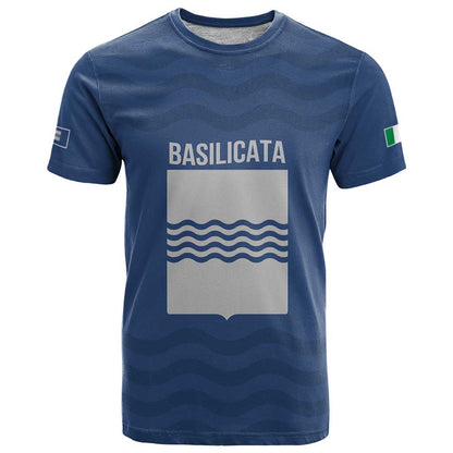 Personalized Italy Basilicata T-Shirt Inspiration Flags Style Graphic Tee