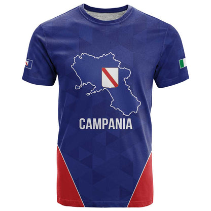 Personalized Italy Campania T-Shirt Inspiration Flags Style Graphic Tee