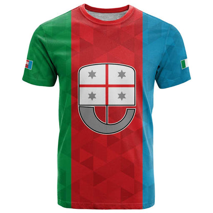 Personalized Italy Liguria T-Shirt Inspiration Flags Style Graphic Tee
