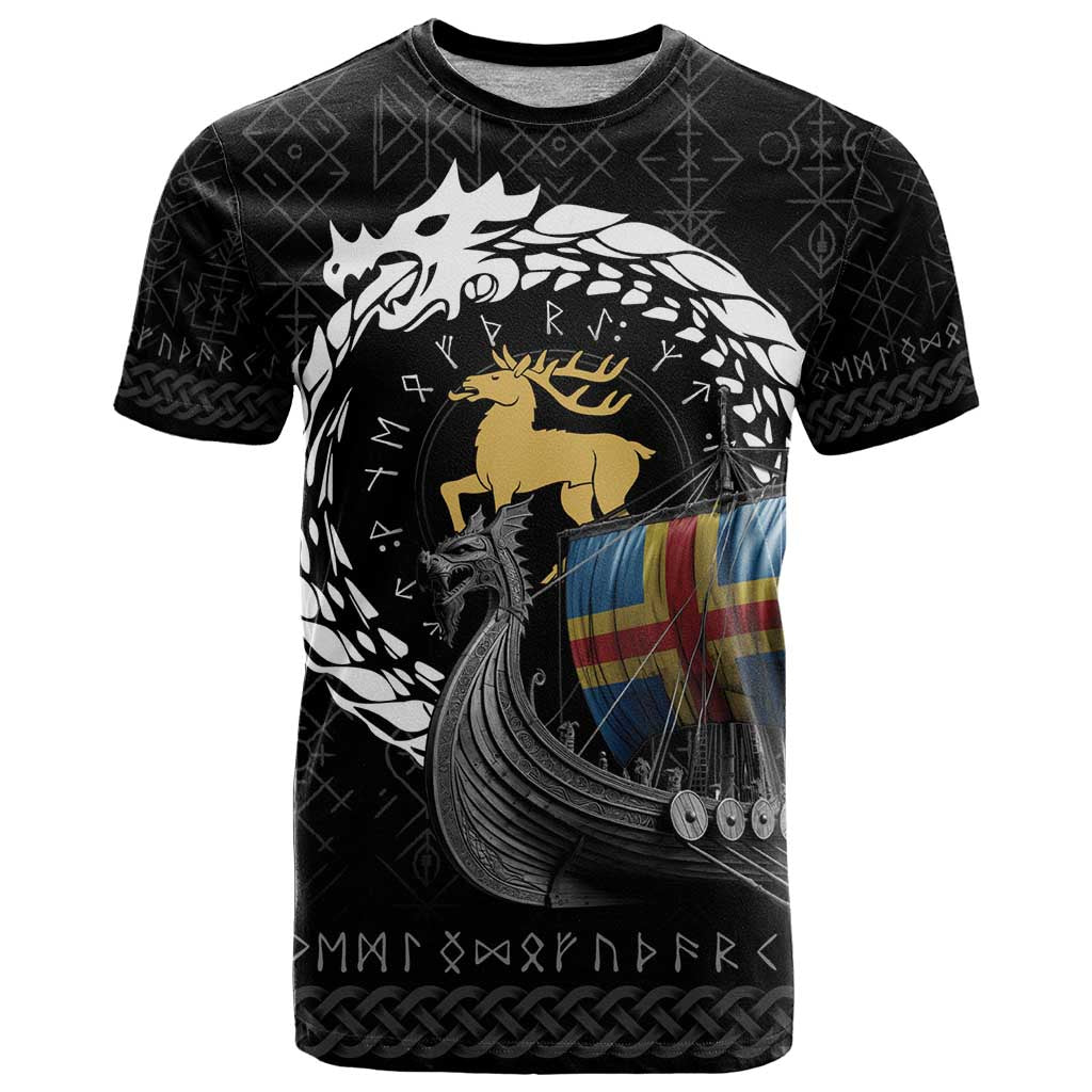 Aland Viking Drakkar T-Shirt Viking Blood Graphic Tee