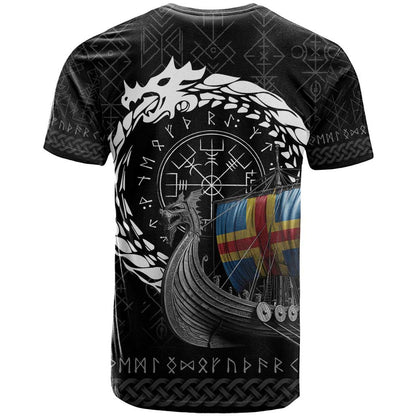 Aland Viking Drakkar T-Shirt Viking Blood Graphic Tee