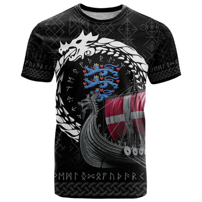Denmark Viking Drakkar T-Shirt Viking Blood Graphic Tee