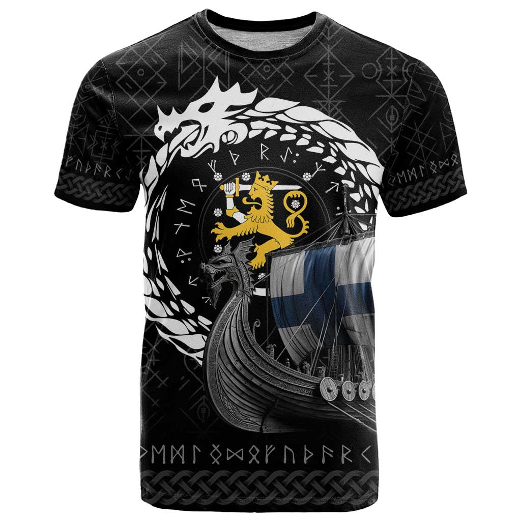 Finland Viking Drakkar T-Shirt Viking Blood Graphic Tee