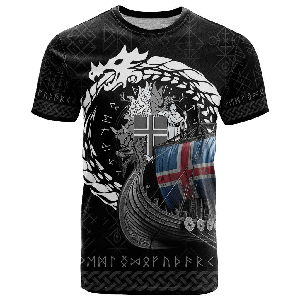 Iceland Viking Drakkar T-Shirt Viking Blood Graphic Tee