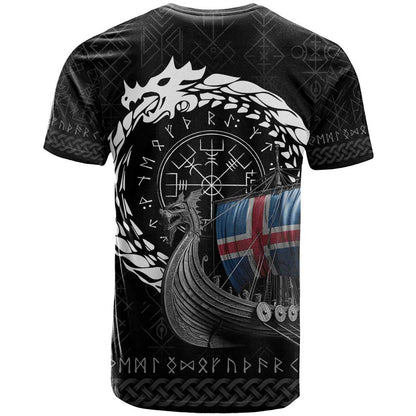 Iceland Viking Drakkar T-Shirt Viking Blood Graphic Tee