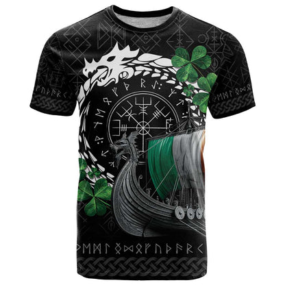 Ireland Viking Drakkar T-Shirt Viking Blood Graphic Tee