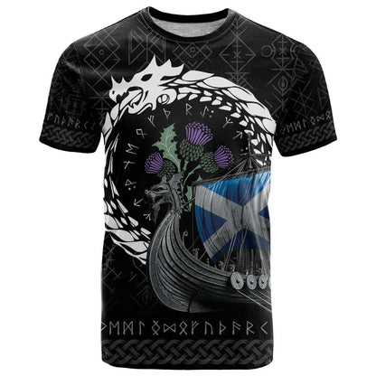 Scotland Viking Drakkar T-Shirt Viking Blood Graphic Tee