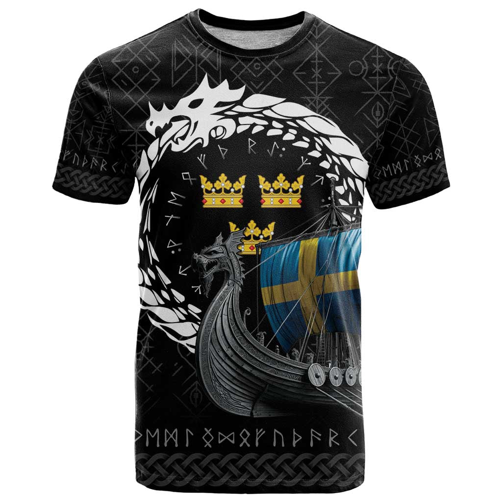 Sweden Viking Drakkar T-Shirt Viking Blood Graphic Tee