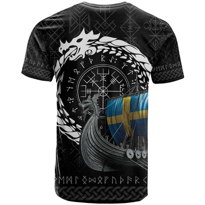 Sweden Viking Drakkar T-Shirt Viking Blood Graphic Tee