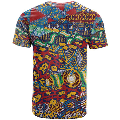 Traditional African Animal Skins Pattern T-Shirt Graphic Tee