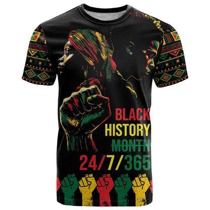 When I'm Born I'm Black T-Shirt Black History Black Month Graphic Tee