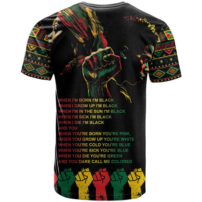 When I'm Born I'm Black T-Shirt Black History Black Month Graphic Tee