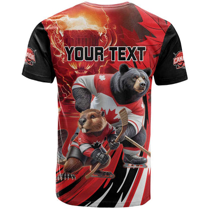Canada Ice Hockey Champions Personalized T-Shirt Proud Member of the Eh Team Graphic Tee