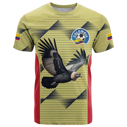 Colombia Football Custom T-Shirt Los Cafeteros Andean Condor Graphic Tee