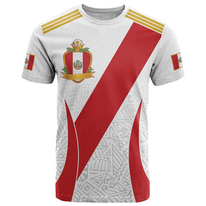 Peru Football Custom T-Shirt La Bicolor Arriba Peru Graphic Tee