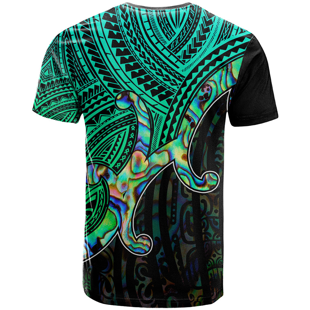 Aotearoa Polynesian T-Shirt with Maori Koru Blue Graphic Tee
