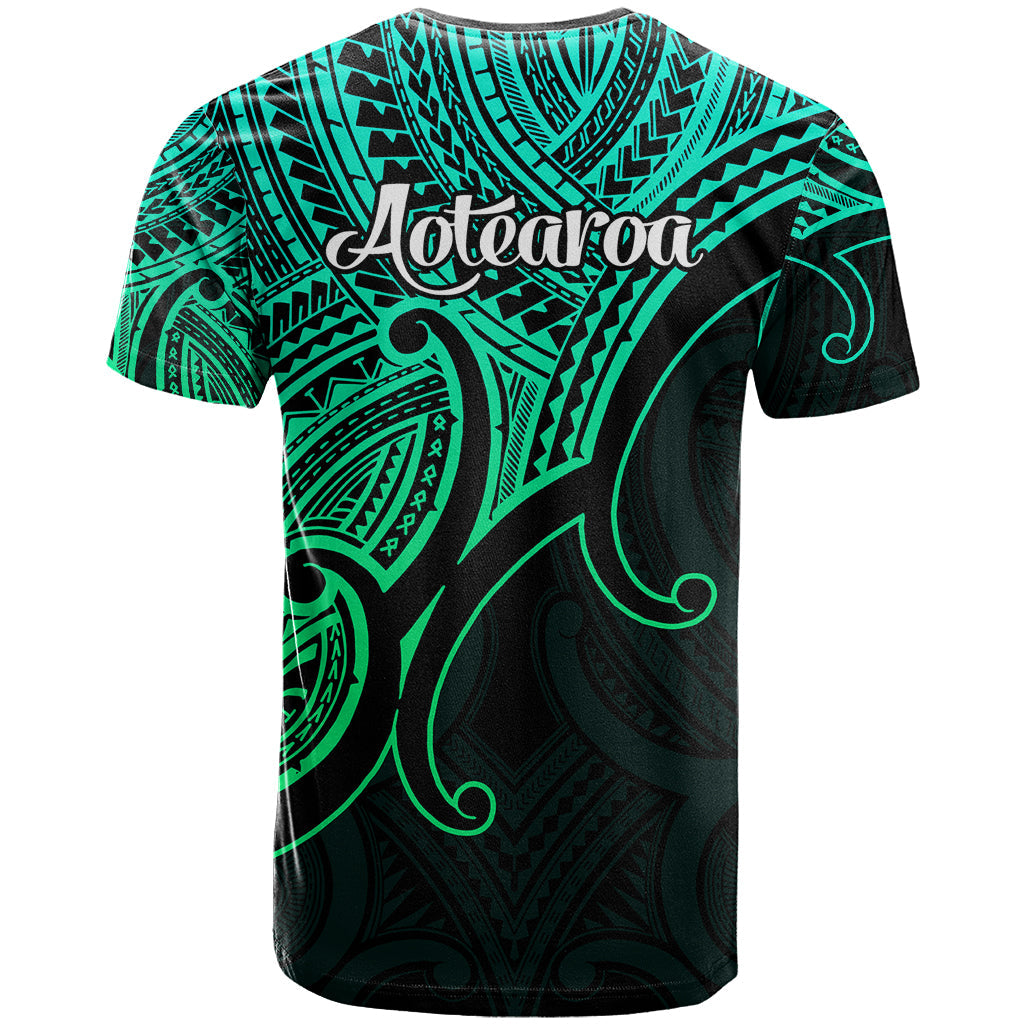 Aotearoa Polynesian T-Shirt with Maori Koru Green Graphic Tee