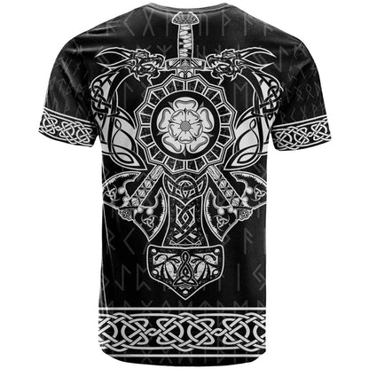 Vikings from Yorkshire T-Shirt Black Spirit of Jorvik Graphic Tee