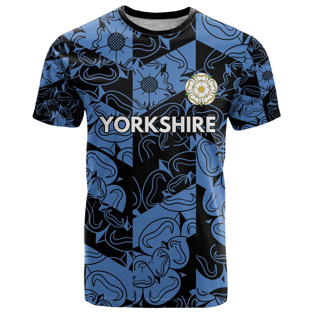 Custom Yorkshire Vikings Heritage Pride T-Shirt White Rose of Yorkshire Graphic Tee