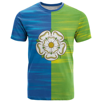 Yorkshire Heritage Personalized T-Shirt East Yorkshire White Rose Graphic Tee