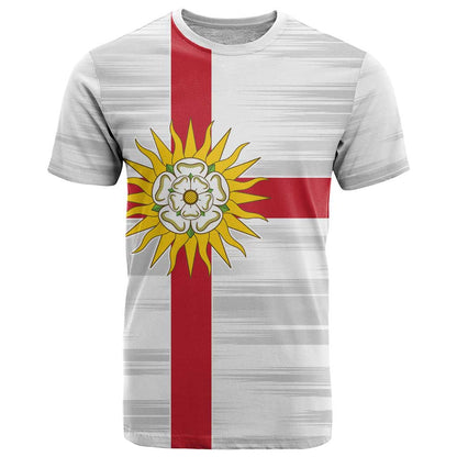 Yorkshire Heritage Personalized T-Shirt West Yorkshire White Rose Graphic Tee