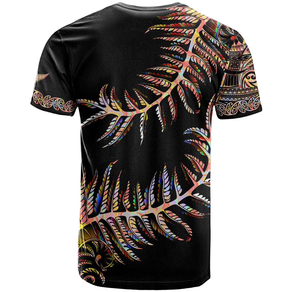 New Zealand T-Shirt Aotearoa Silver Fern Mixed Papua Shell Red Vibe Graphic Tee