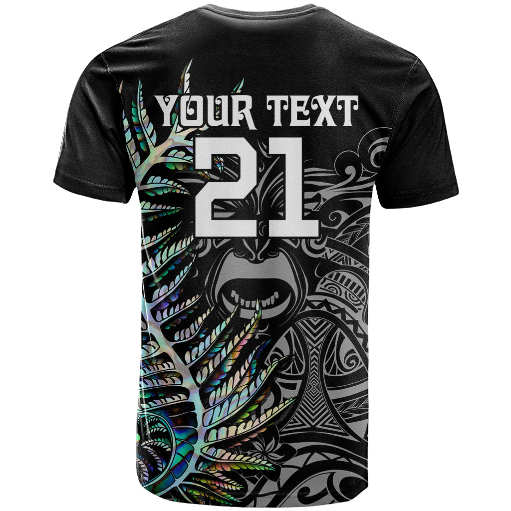 Custom New Zealand Rugby T-Shirt NZ Black Fern Champions History With Papua Shell Graphic Tee