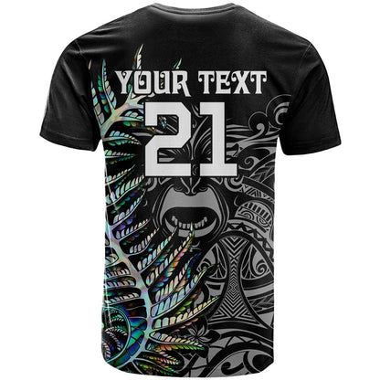 Custom New Zealand Rugby T-Shirt NZ Black Fern Champions History With Papua Shell Graphic Tee