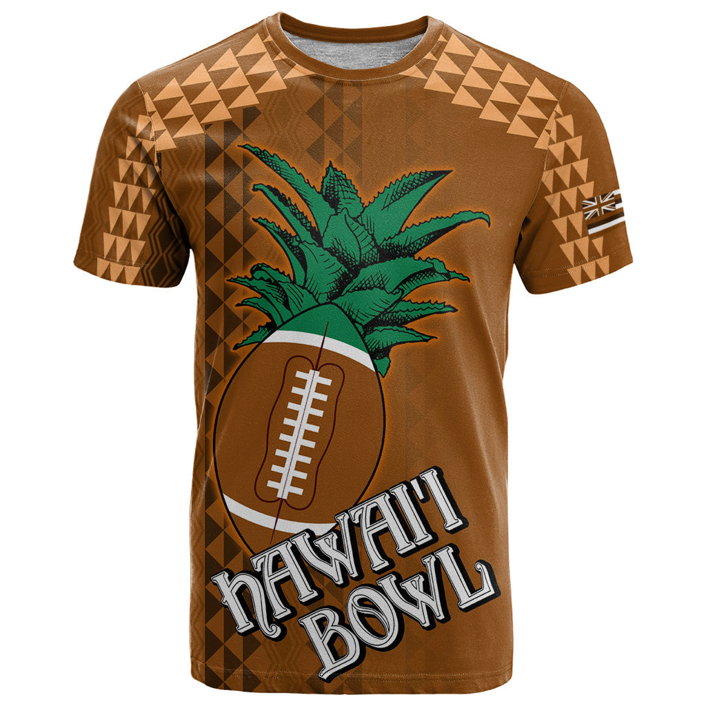 Custom Hawaii Honolulu Bowl T-Shirt With Kakau Tribal Pattern Graphic Tee