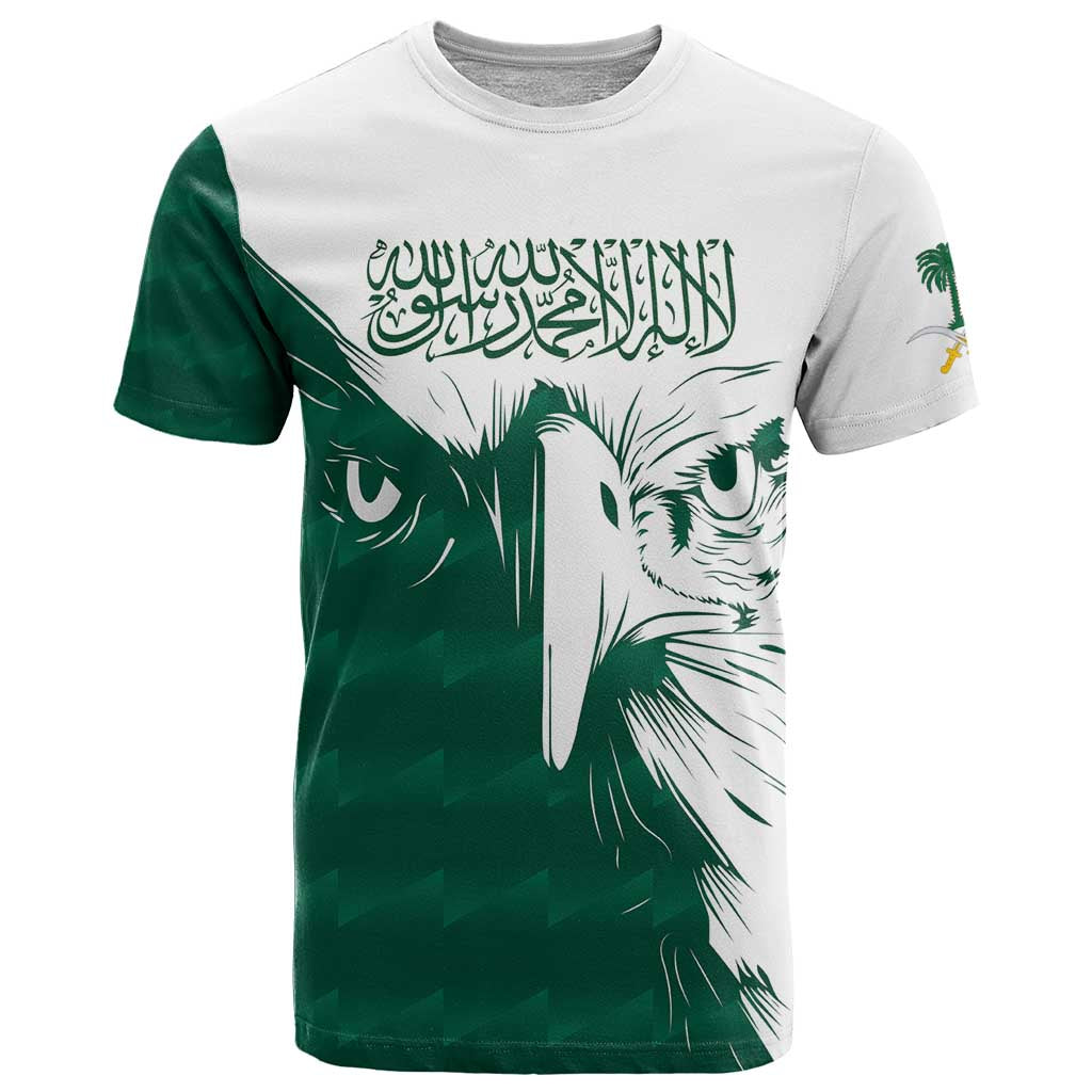 Saudi Arabia Falcon T-Shirt Simple Saudi Pattern Graphic Tee