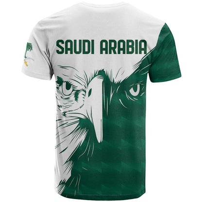 Saudi Arabia Falcon T-Shirt Simple Saudi Pattern Graphic Tee