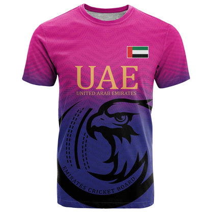 Custom UAE Cricket T-Shirt United Arab Emirates Falcon Sporty Pattern Graphic Tee
