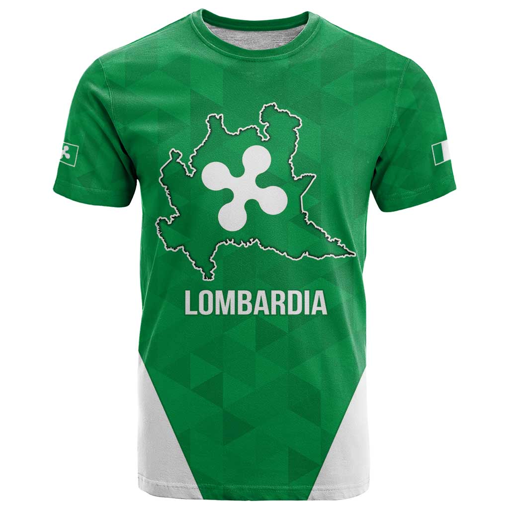 Personalized Italy Lombardy T-Shirt Inspiration Flags Style Graphic Tee