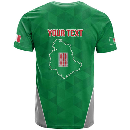 Personalized Italy Umbria T-Shirt Inspiration Flags Style Graphic Tee
