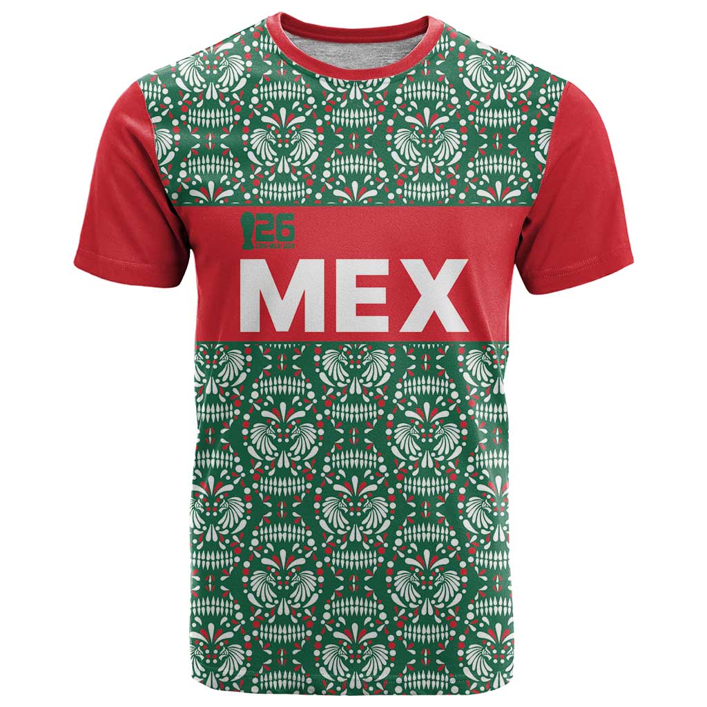 Mexico WC26 Custom T-Shirt Minimalist Aztec Eagle El Tricolor Graphic Tee