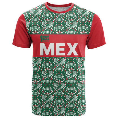 Mexico WC26 Custom T-Shirt Minimalist Aztec Eagle El Tricolor Graphic Tee