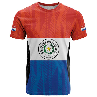 Paraguay Football Custom T-Shirt Come On Albirroja with Flag Style Graphic Tee