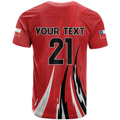 Chile Football Custom T-Shirt Chi Chi Chi Le Le Le Viva Chile Graphic Tee