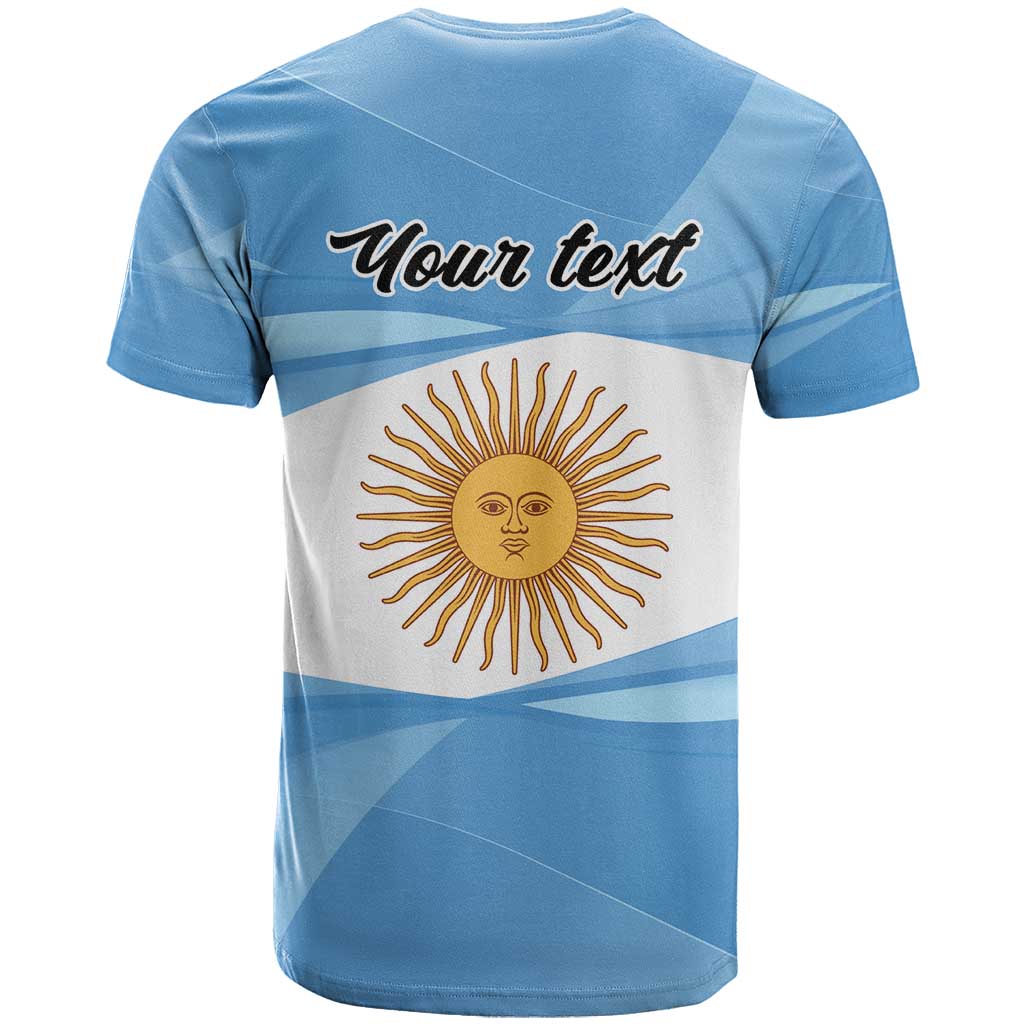 Argentina Flag Day Personalized T-Shirt Simple Sol de Mayo Graphic Tee
