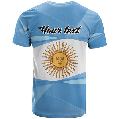 Argentina Flag Day Personalized T-Shirt Simple Sol de Mayo Graphic Tee